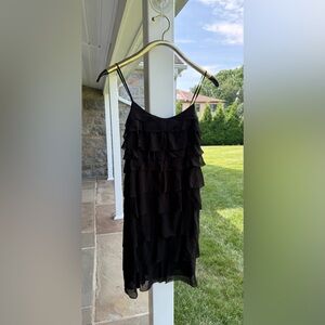 Club Monaco Black Ruffled dress